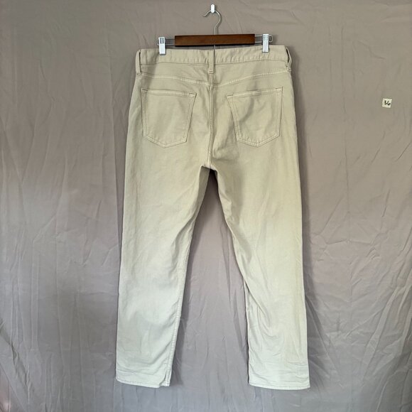 Old Navy Mens 5 Pocket Slim Light Khaki Built in Flex 34X30 Preppy Office Casual - Picture 6 of 12
